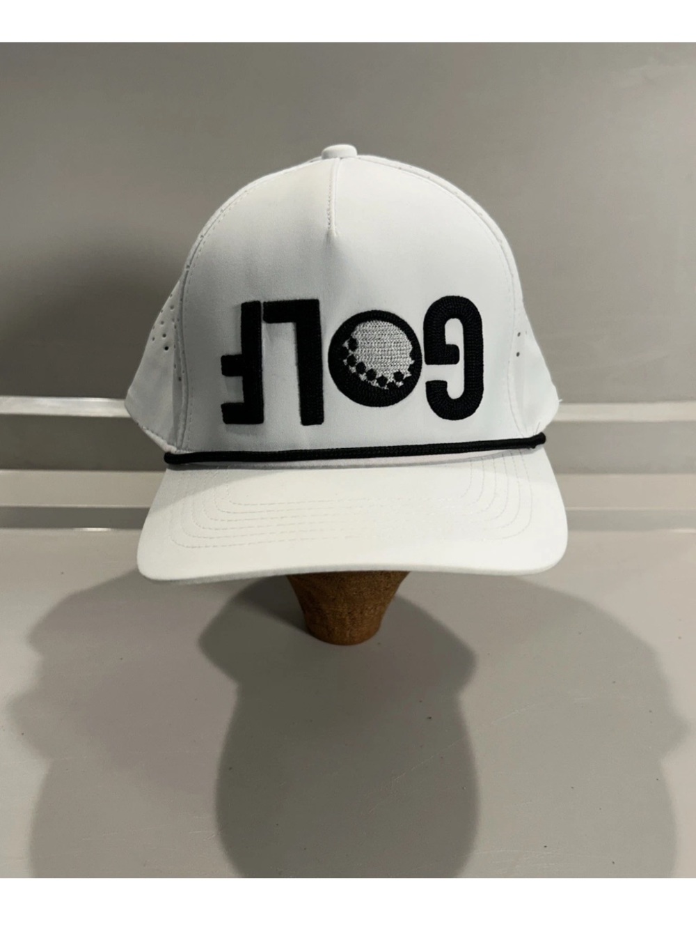 Golf Upside Down Backwards Rope Truckers Hat Vented Lightweight SnapBack OSFM